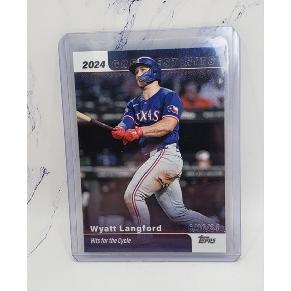 2025 Topps Series 1 - 2024 Greatest Hits Wyatt Langford Texas Rangers #GH-27 - Picture 1 of 4
